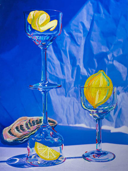 Oysters and Sips 50x70cm